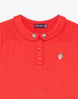 T-shirt rouge à col Claudine FEPOLETTE / 23E2PFB1TMC050