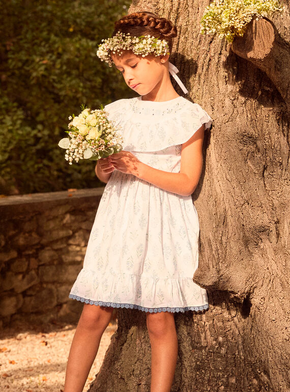 Robe fleurie à volants MREBETTE / 25E2PFL5ROB001