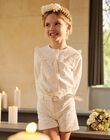 Veste écrue en popeline à broderies fantaisie FREVETETTE / 23E2PFI1VES005
