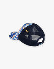 Casquette bleue à imprimé requins FLYTOAGE / 23E4PGR1CHAC226
