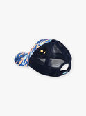 Casquette bleue à imprimé requins FLYTOAGE / 23E4PGR1CHAC226