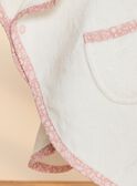Cape de bain écru à fleurs avec capuche tête de chat et oreilles 3D FECERISE / 23E5BF21CDB001