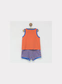Ensemble débardeur orange / short à rayures NAWILLIAM / 18E1BGR1ENS400