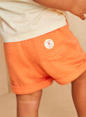 Short orange en double gaze de coton KAYOANN / 24E1BGS1SHO400