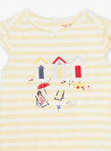 Chemise de nuit à rayures jaune soleil enfant fille CHOUTETTE / 22E5PF52CHN102