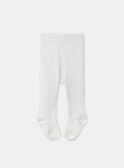 Ensemble salopette vert kaki en velours + body blanc imprimé chien + collant blanc Bébé Fille NAJULIETTE / 25H1BFQ1ENS009