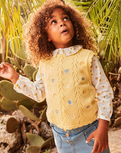 Gilet jaune mimosa sans manches FAPLETTE / 23E2PF81PSM114