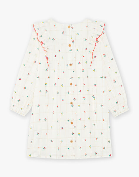 Robe écrue à volants FEDRETTE / 23E2PFB1ROB001