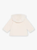 Veste à capuche rose pâle en velours GONINE / 23H0CFB1VES301