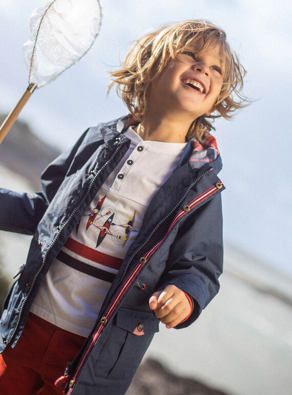 Imperméable bleu nuit 3-en-1 enfant garçon CAPOLINAGE / 22E3PGG2IMP713