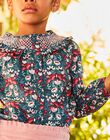Blouse vert pin fleurie DUIBLETTE / 22H2PFZ1CHEG633