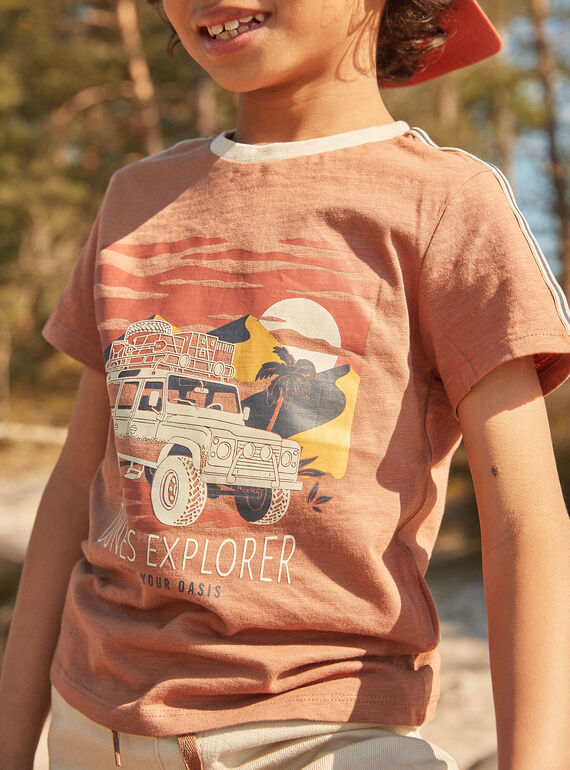 T-shirt noisette à manches courtes FLIBAGE / 23E3PGP2TMC821