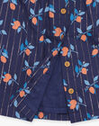 Robe et culotte bleu marine à imprimé fruit FAZOE / 23E1BFR2ROB070