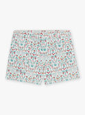 Short en jean imprimé fleuri enfant fille CUISHOETTE / 22E2PFJ1SHO632