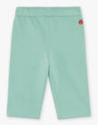 Pantalon en molleton vert amande FACECTOR / 23E1BGB1PAN611