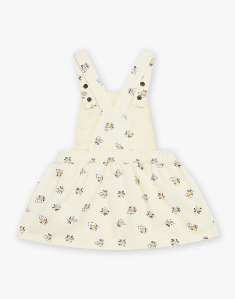 Chasuble vanille en twill à chats et fruits FAPAULA / 23E1BFO1CHS114