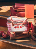 Sac à lunchbox rose et blanc imprimé pommes avec fermeture zippé Bébé Fille NAGARANCE / 25H4BFP1BES001