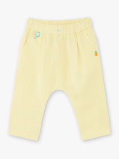Pantalon jaune en toile bébé garçon ZAMELVIN / 21E1BGO1PANB104