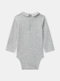 Body gris imprimé raton laveur à manches longues Bébé Garçon NAILAN / 25H1BGP1BODA015