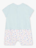 Grenouillère turquoise bébé garçon CEIBRAHIM / 22E5BG52GRE203