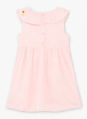 Robe rose sans manches brodée enfant fille TAYEKETTE / 20E2PFZ5ROB312