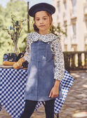Salopette robe bleue en velours Fille NUCHASETTE / 25H2PFQ1CHS205