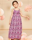 Robe longue cassis à imprimé fleuri FRULUETTE 2 / 23E2PFX4RBSD302