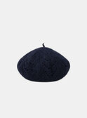 Béret bleu foncé pailletée en maille Bébé Fille NAJADE / 25H4BFQ1BON070
