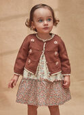 Cardigan marron chocolat ajouré fantaisie KAIRENE / 24E1BFC1CAR815