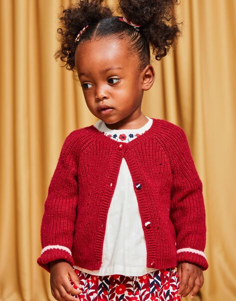 Gilet en tricot rouge DAOLIVIA / 22H1BFX2CARF526