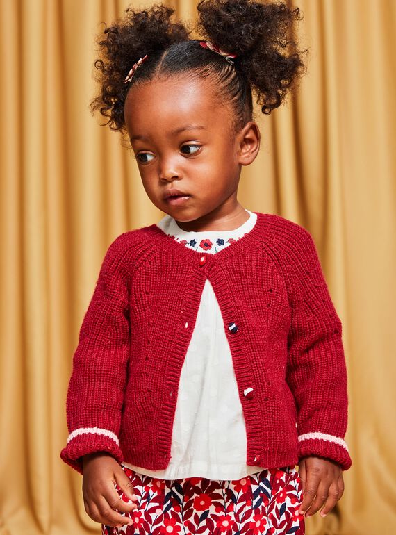 Gilet en tricot rouge DAOLIVIA / 22H1BFX2CARF526