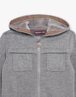 Gilet à capuche gris DESIPAGE / 22H3PGF1GILJ922