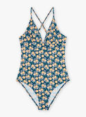 Maillot de bain 1 pièce vert émeraude à imprimé fleuri FRYSEF / 23E2FFM1D4K608