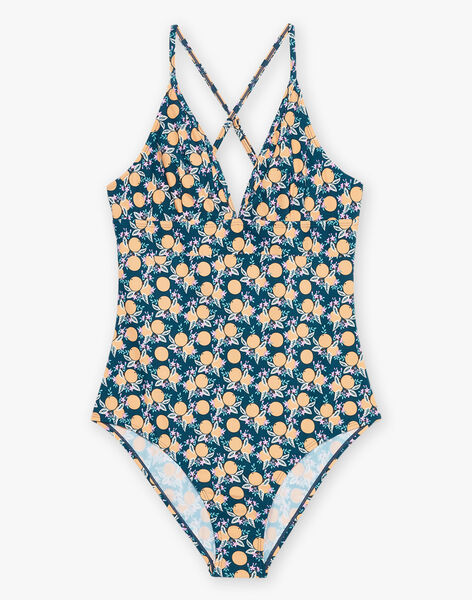 Maillot de bain 1 pièce vert émeraude à imprimé fleuri FRYSEF / 23E2FFM1D4K608