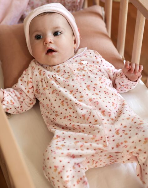 Pyjama et bonnet en velours rose clair FORRA_B / 23E0NF71GRE321