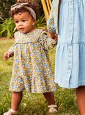 Robe à volants bleu marine à fleurs FABETTY / 23E1BF81ROB070