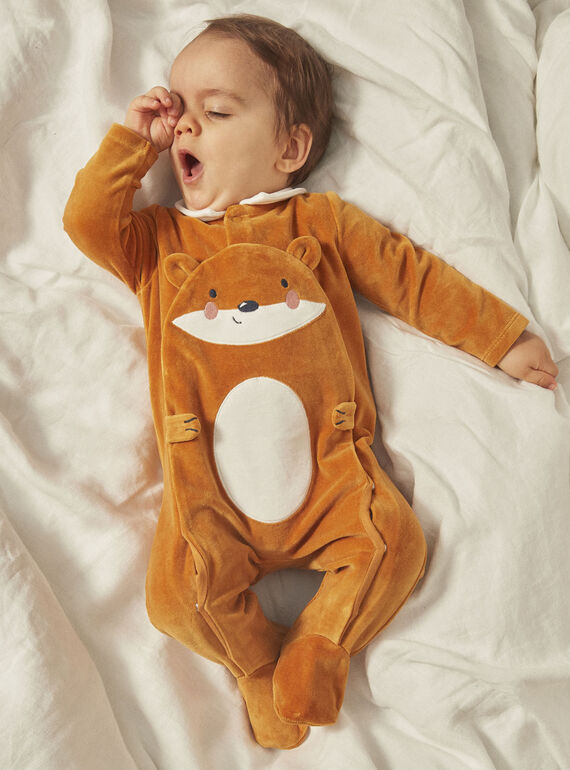 Beau pyjama velours marron Halloween fluorescent garçon 3 ans SERGENT MAJOR