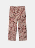 Pantalon fleuri en velours LOIPLETTE / 24H2PFU1PANK007