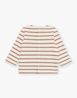 T-shirt à rayures beige DASAM / 22H1BGY3TMLA001