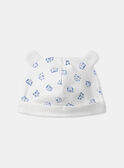 Bonnet jersey écru imprimé fleur MACOCO / 25E4BG81BON001