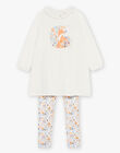 Chemise de nuit en jersey et legging à motifs renard et fleurs DOUNAETTE / 22H5PF22CHN001
