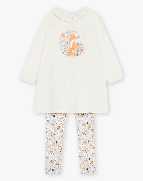 Chemise de nuit en jersey et legging à motifs renard et fleurs DOUNAETTE / 22H5PF22CHN001