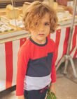 T-shirt à rayures rouge, blanc et bleu marine FRIXOLAGE3 / 23E3PGB2TML506