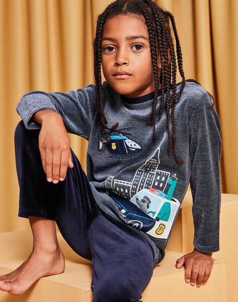 Ensemble pyjama T-shirt et pantalon en velours DOVOITAGE / 22H5PGW2PYJC214