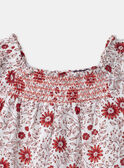 Robe à smock fleuri MALAURENE / 25E1BFJ2ROB001