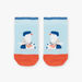 Chaussettes basses bleues à motif oiseau