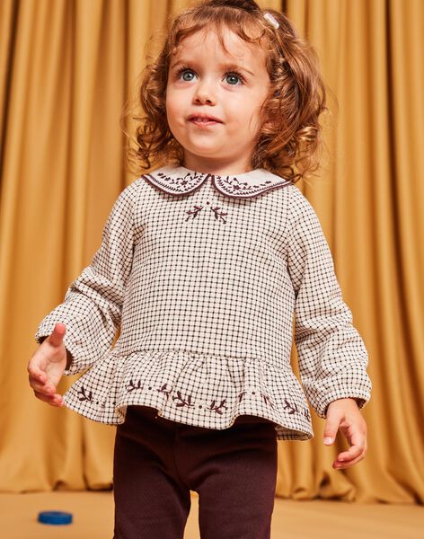 Ensemble blouse et legging bébé fille en molleton DAKORALIE / 22H1BFR1ENS006