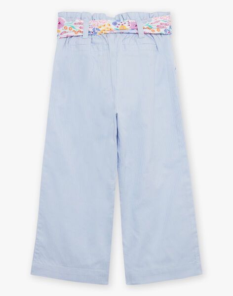 Pantalon ciel avec ceinture à imprimé fleuri FLEMETTE / 23E2PFS1PAN020