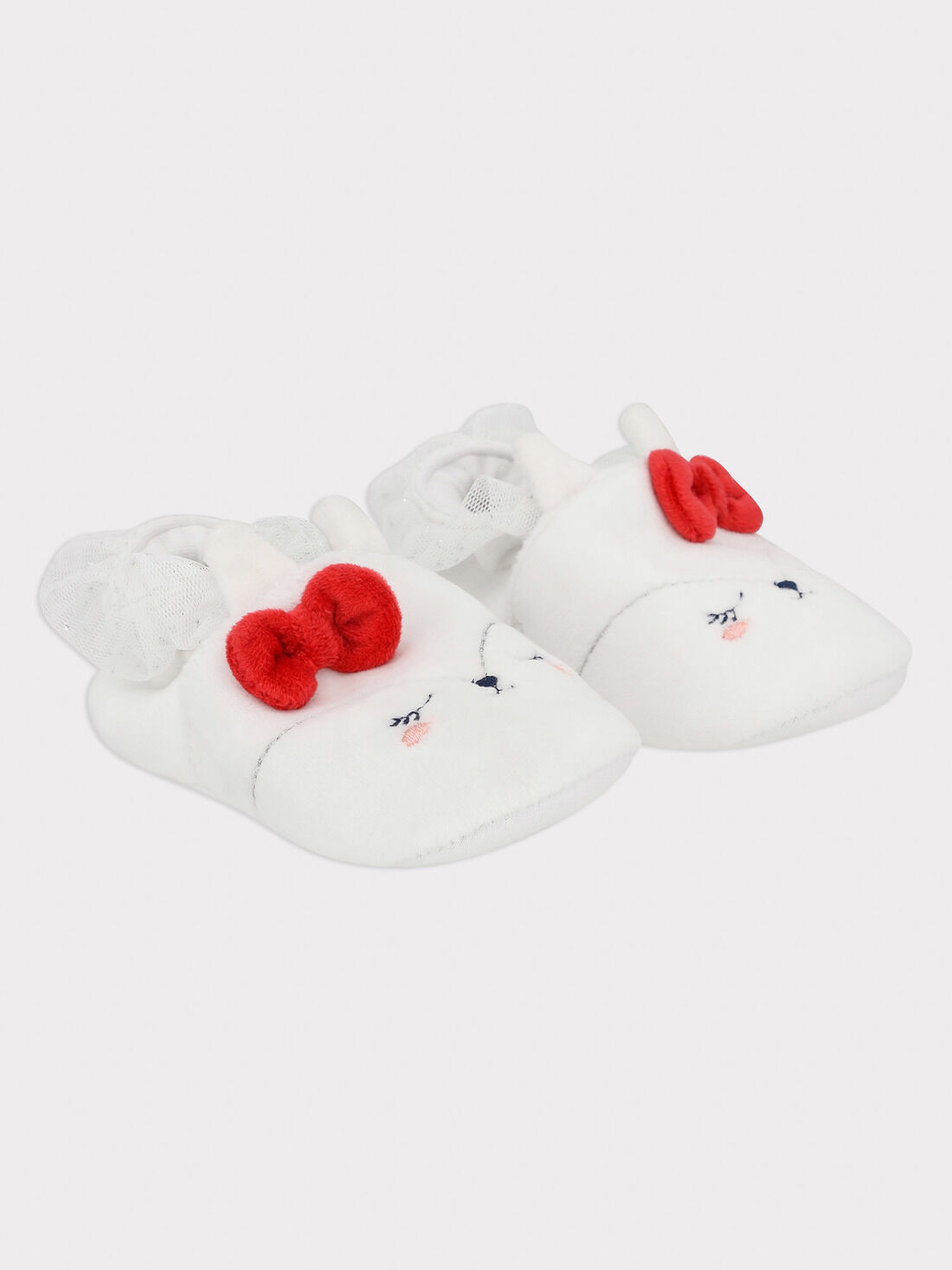 Chaussons ecru bébé fille