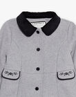 Manteau gris col Claudine DRAMATETTE / 22H2PFM1MANJ922
